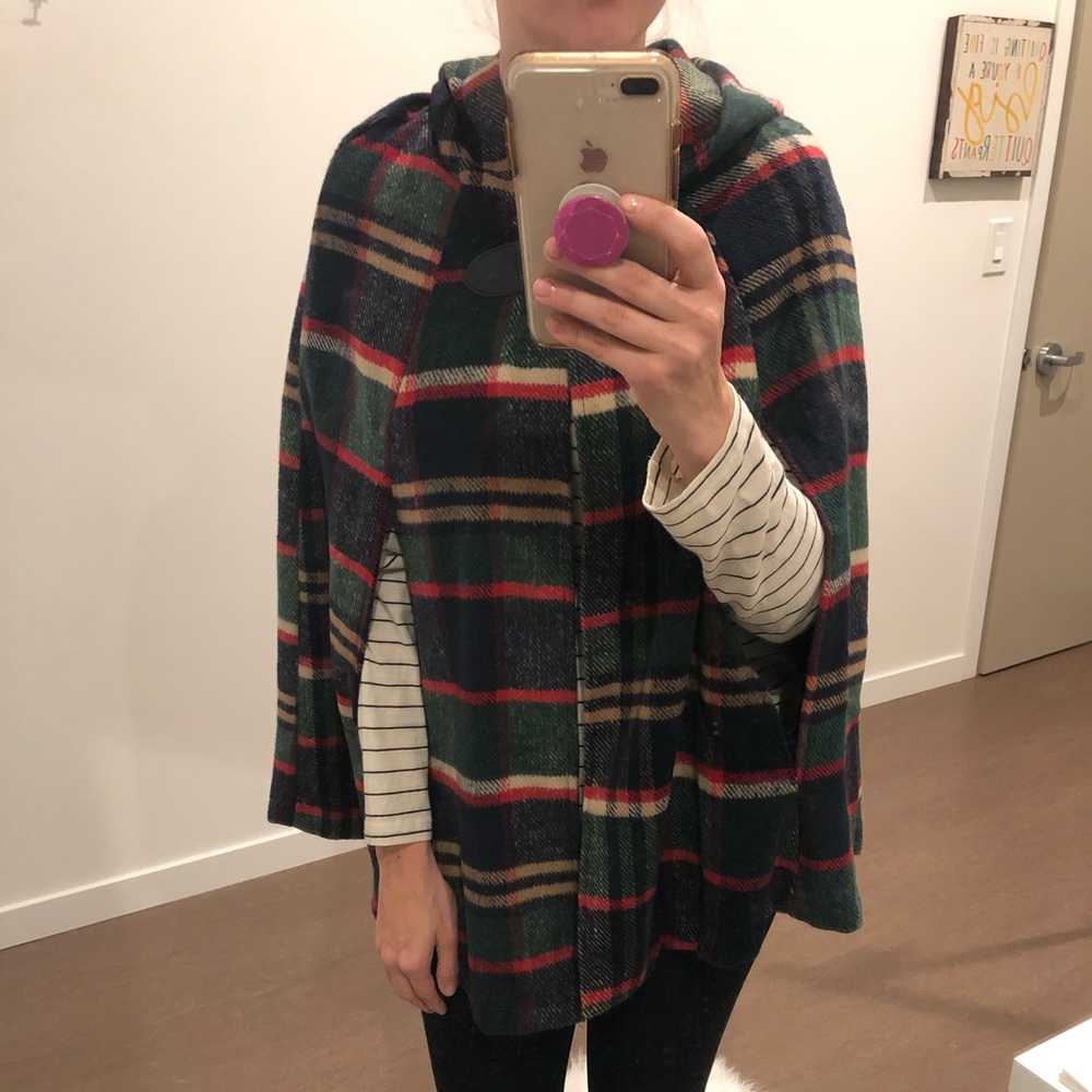 Plaid Winter Cape (w/ armholes)